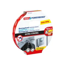Montagetape tesa® Powerbond Ultra strong dubbelzijdig 5mx19mm wit