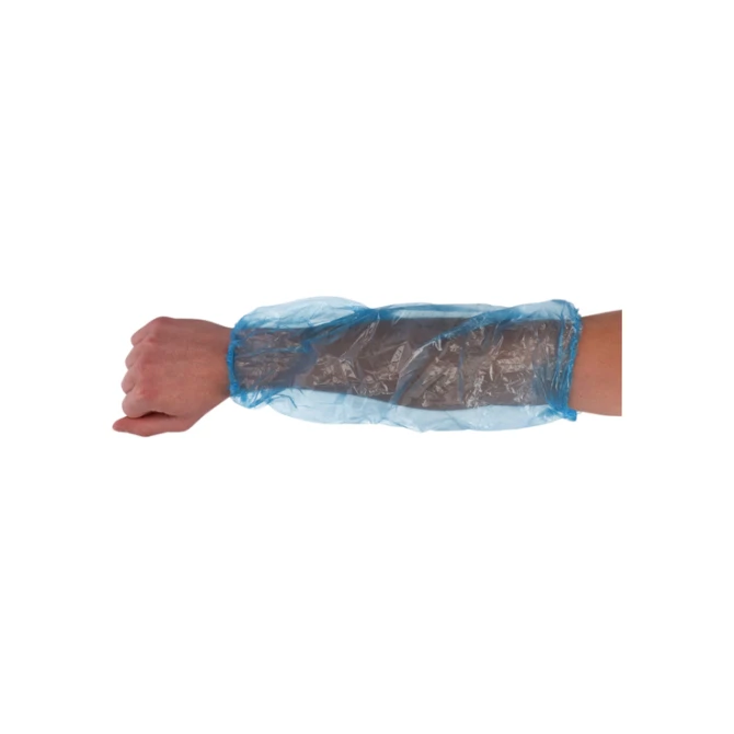 Mouwovertrek CMT 20x40cm 20mu LDPE blauw 100 stuks
