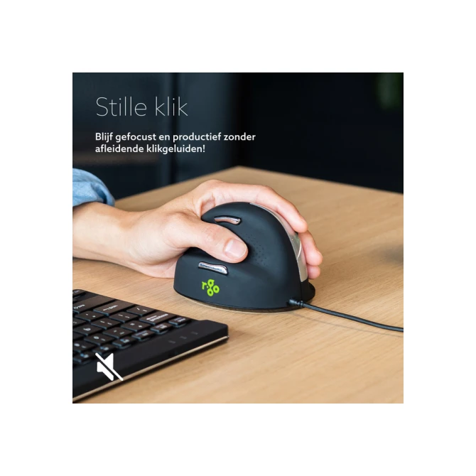 Muis R-Go Ergonomisch HE Break Draad Links M