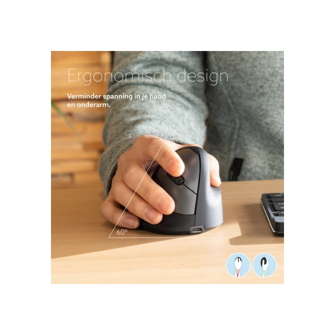Muis R-Go Ergonomisch HE Break Wireless Rechts M