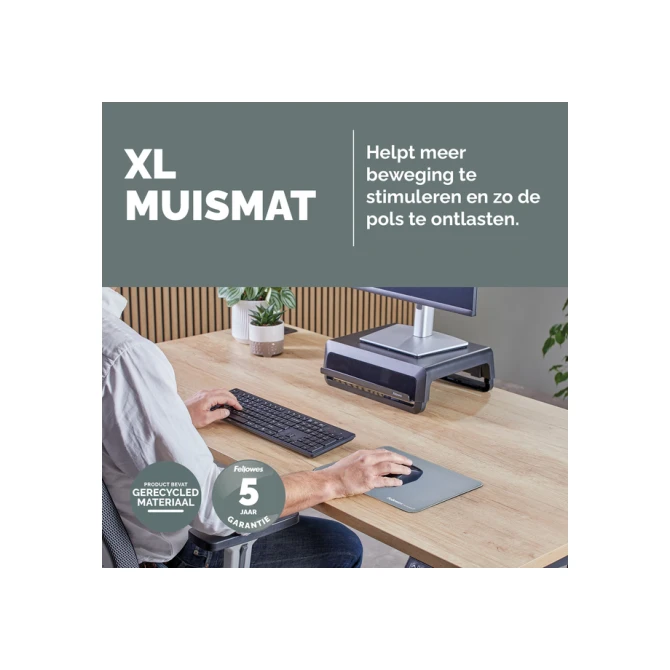 Muismat Fellowes Breyta XL blauw