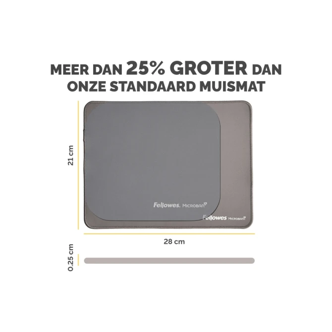 Muismat Fellowes Breyta XL grijs