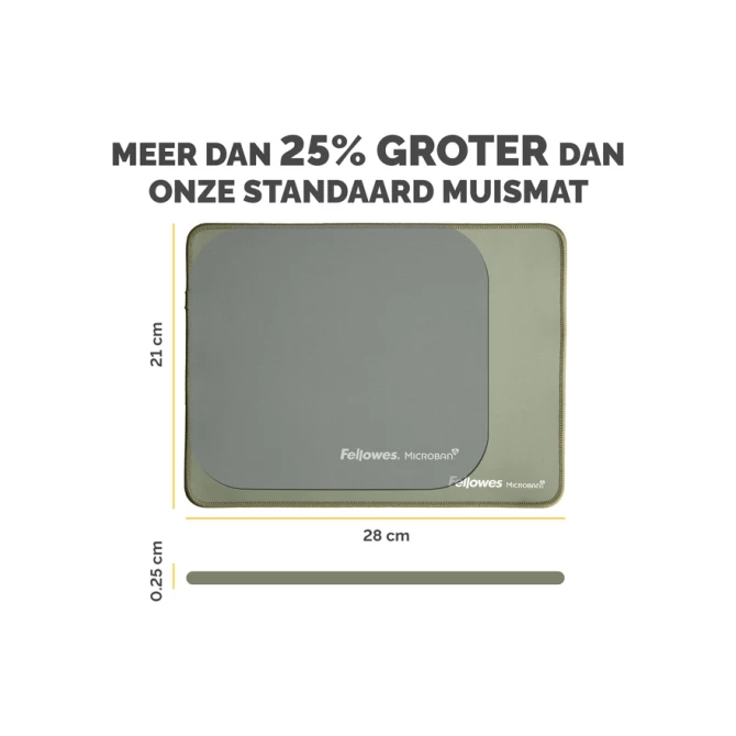 Muismat Fellowes Breyta XL saliegroen