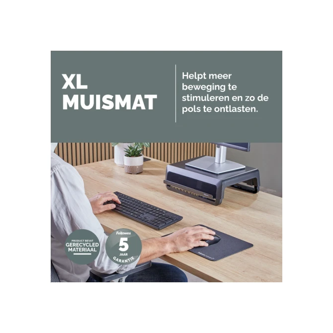 Muismat Fellowes Breyta XL zwart