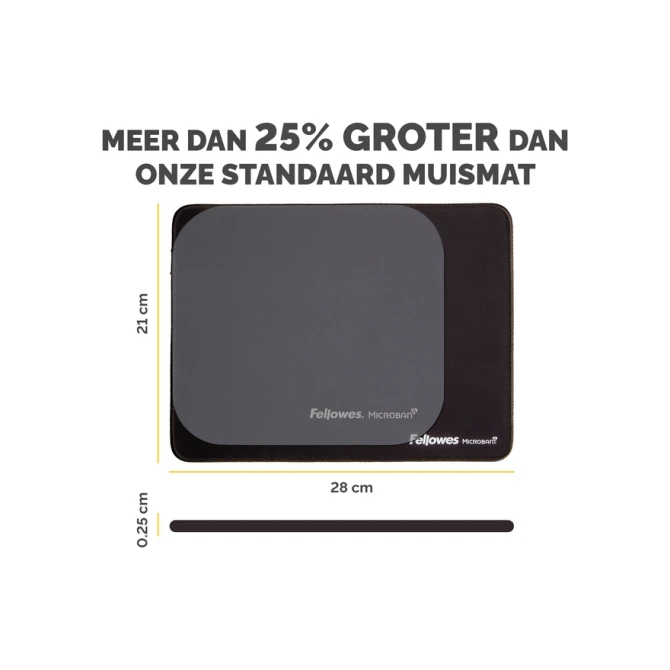 Muismat Fellowes Breyta XL zwart