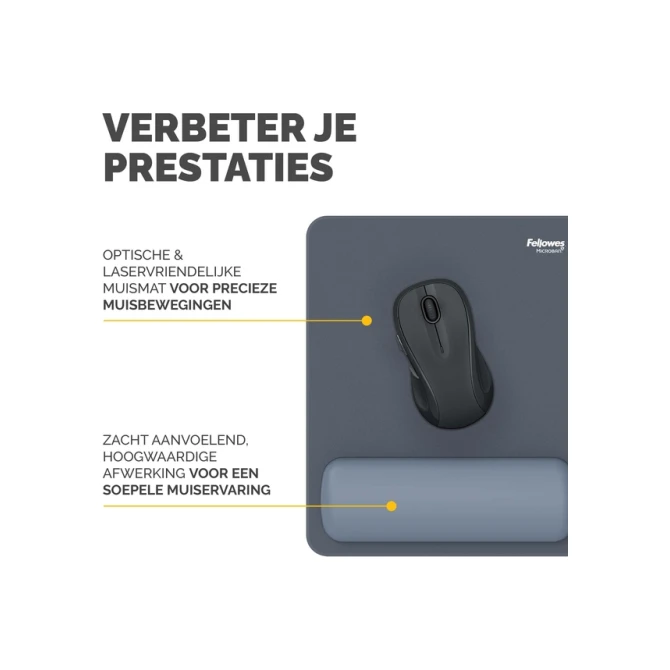Muismat met polssteun Fellowes Breyta blauw