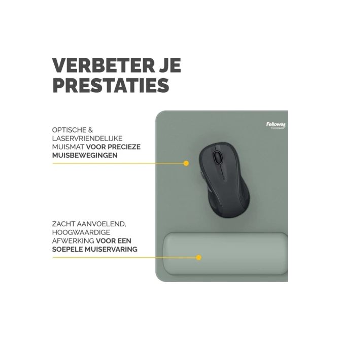 Muismat met polssteun Fellowes Breyta saliegroen