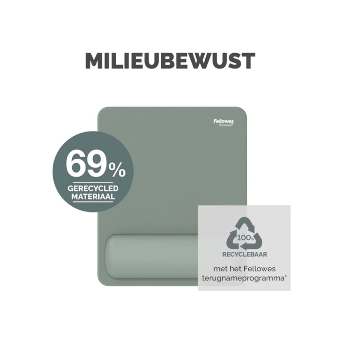 Muismat met polssteun Fellowes Breyta saliegroen