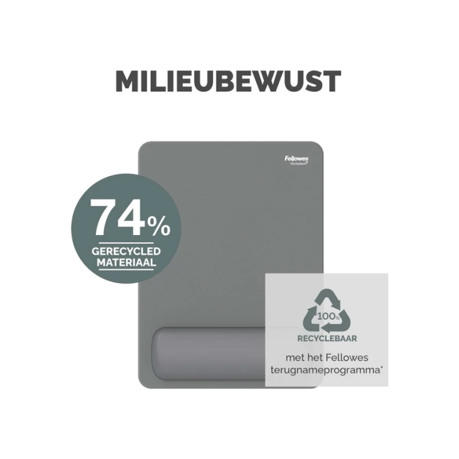 Muismat met polssteun Fellowes Breyta XL grijs