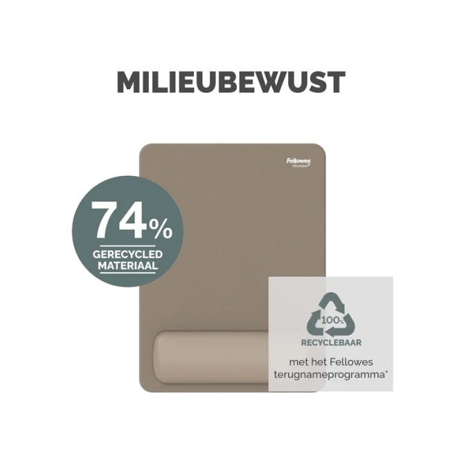 Muismat met polssteun Fellowes Breyta XL zand