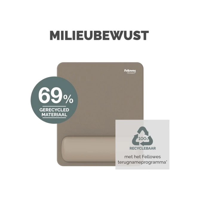 Muismat met polssteun Fellowes Breyta zand
