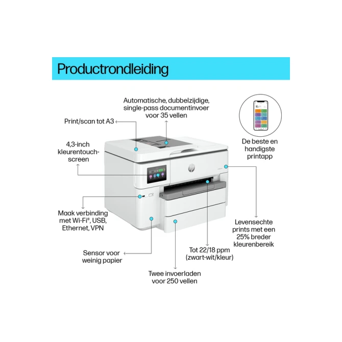 Multifunctional inktjet printer HP Officejet 9730E