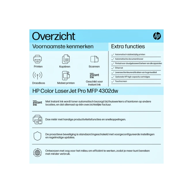 Multifunctional Laser printer HP Color LaserJet 4302dw