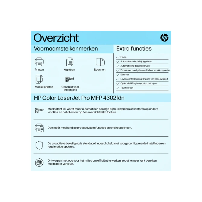 Multifunctional Laser printer HP Color LaserJet 4302fdn