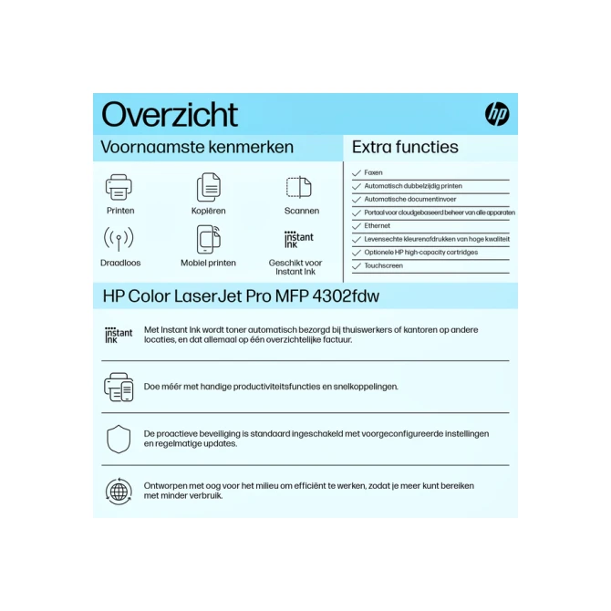 Multifunctional Laser printer HP Color LaserJet 4302fdw