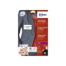 Naambadge etiket Avery L4786-20 80x50mm rood kader 200 etiketten