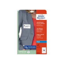 Naambadge etiket Avery Zweckform J4785-20 80x50mm wit 200 etiketten