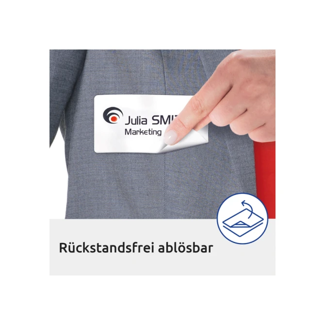 Naambadge etiket Avery Zweckform J4785-20 80x50mm wit 200 etiketten
