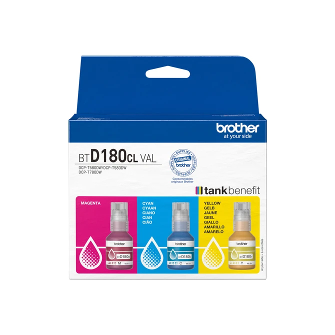 Navulinkt Brother BT-D180CLVAL 3 kleuren
