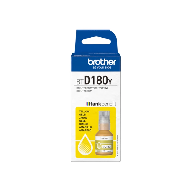 Navulinkt Brother BT-D180Y geel