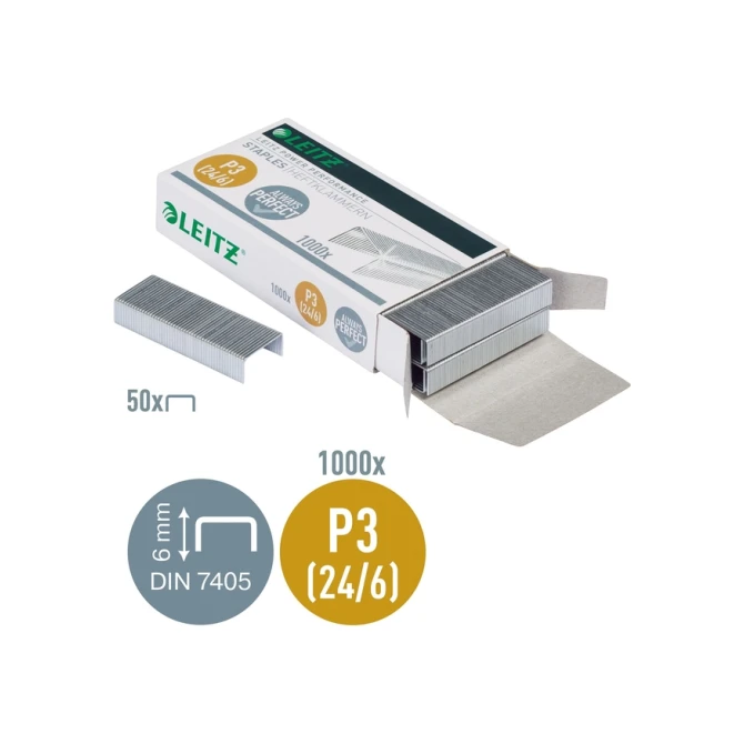 Nieten Leitz 24/6 verzinkt 1000 stuks