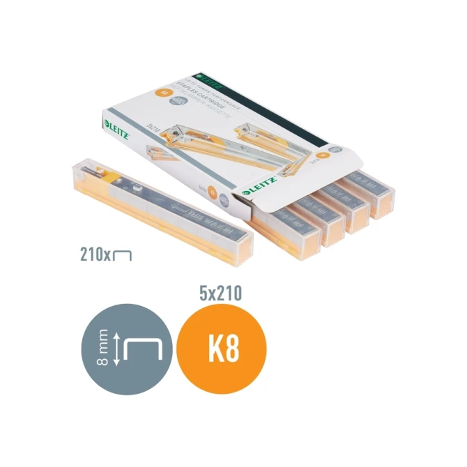 Nieten Leitz cassette K8 26/8 verzinkt 1050 stuks