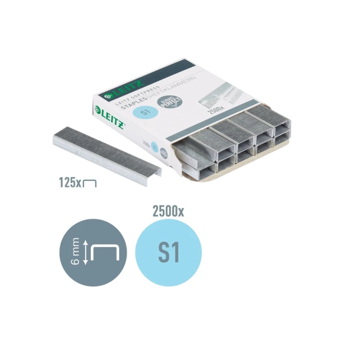 Nieten Leitz S1 Softpress verzinkt 2500 stuks