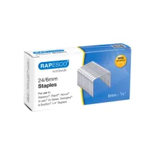 Nieten Rapesco 24 6mm 5000 stuks zilver
