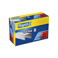 Nieten Rapid 43/6 textiel gegalvaniseerd strong 10000 stuks Nieten Rapid 43/6 textiel gegalvaniseerd strong 10000 stuks