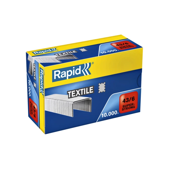 Nieten Rapid 43/6 textiel gegalvaniseerd strong 10000 stuks