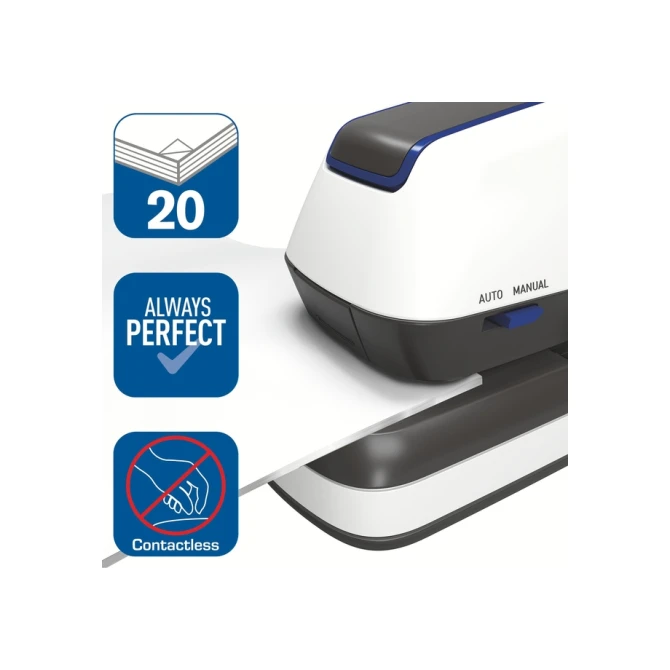 Nietmachine elektrisch Rapid Optima 20 20vel zilver/zwart