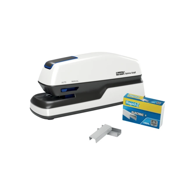 Nietmachine elektrisch Rapid Optima Grip 20vel zilver/zwart