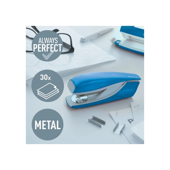 Nietmachine Leitz NeXXt Wow metaal 30 vel blauw