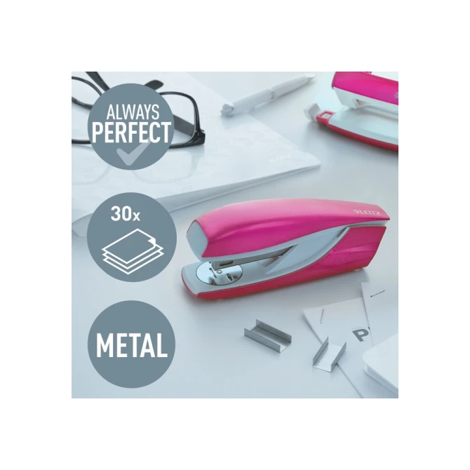 Nietmachine Leitz NeXXt Wow metaal 30 vel roze