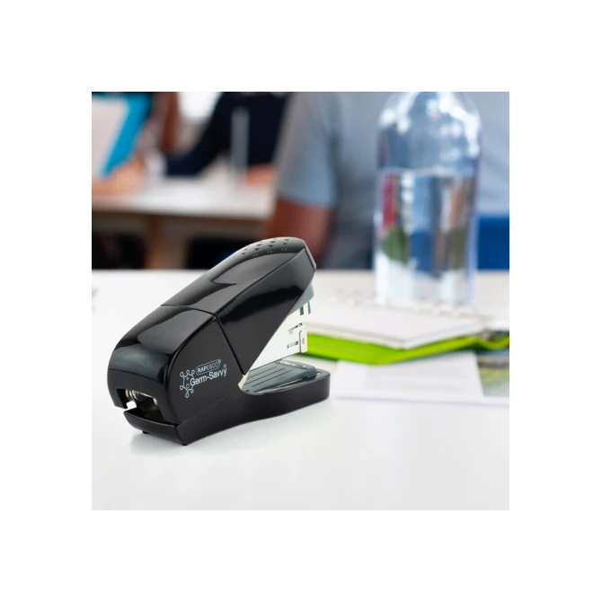 Nietmachine Rapesco Germ-Savvy Less Effort Eco antibacterieel zwart