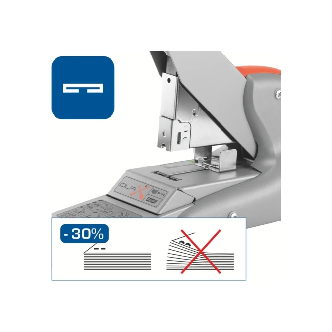 Nietmachine Rapid Supreme duax heavy duty 170 vel zilver/oranje