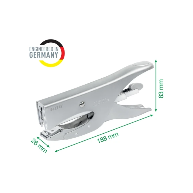 Niettang Leitz achterlaadmodel P3 40 vel zilver