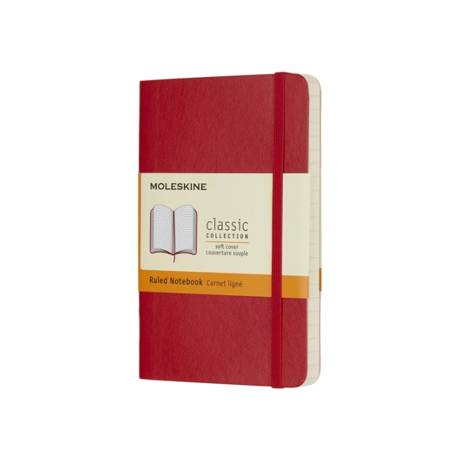 notitieboek A6 Moleskine SC rood