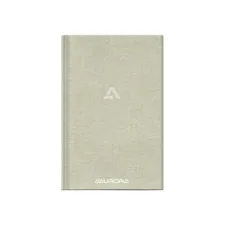 Notitieboek Aurora A5 ruit 5x5mm 192 pagina's 80g linnen grijs Notitieboek Aurora A5 ruit 5x5mm 192 pagina's 80g linnen grijs