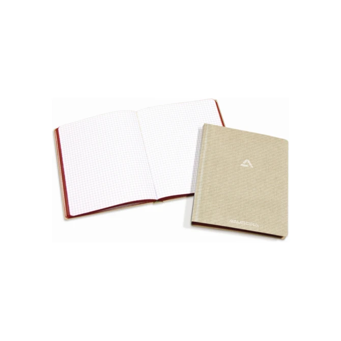 Notitieboek Aurora A5 ruit 5x5mm 192 pagina's 80g linnen grijs