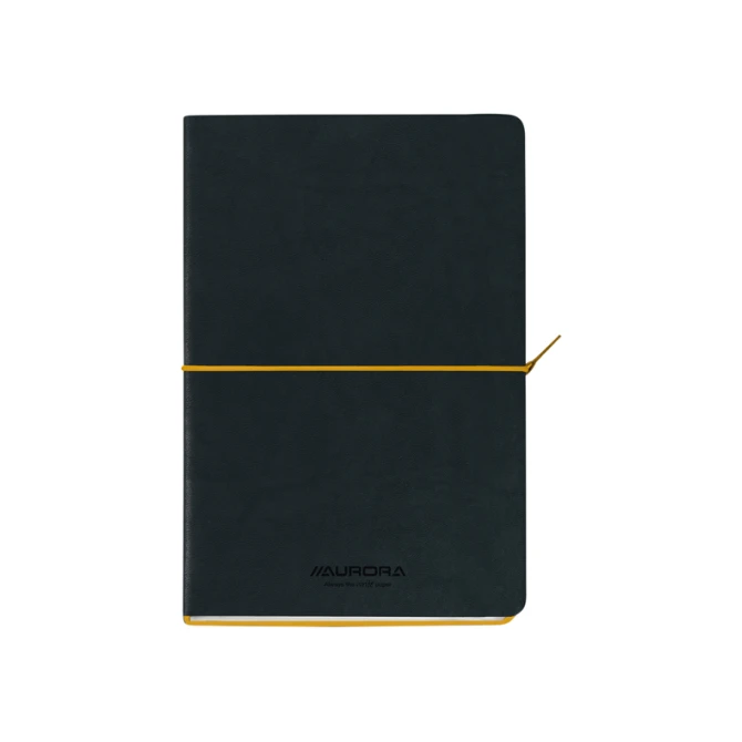 Notitieboek Aurora Tesoro A5 192blz lijn 80gr geel