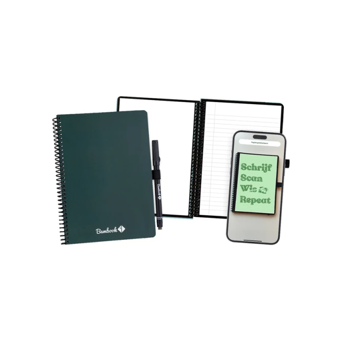 Notitieboek Bambook Original Forest A5 lijn 40 pagina's uitwisbaar
