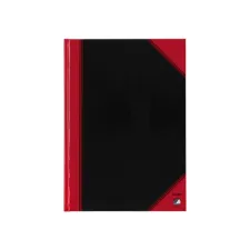 Notitieboek Bantex zwart/rood A4 lijn 70gr 96vel