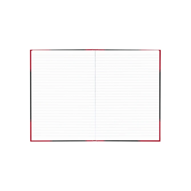 Notitieboek Bantex zwart/rood A4 lijn 70gr 96vel