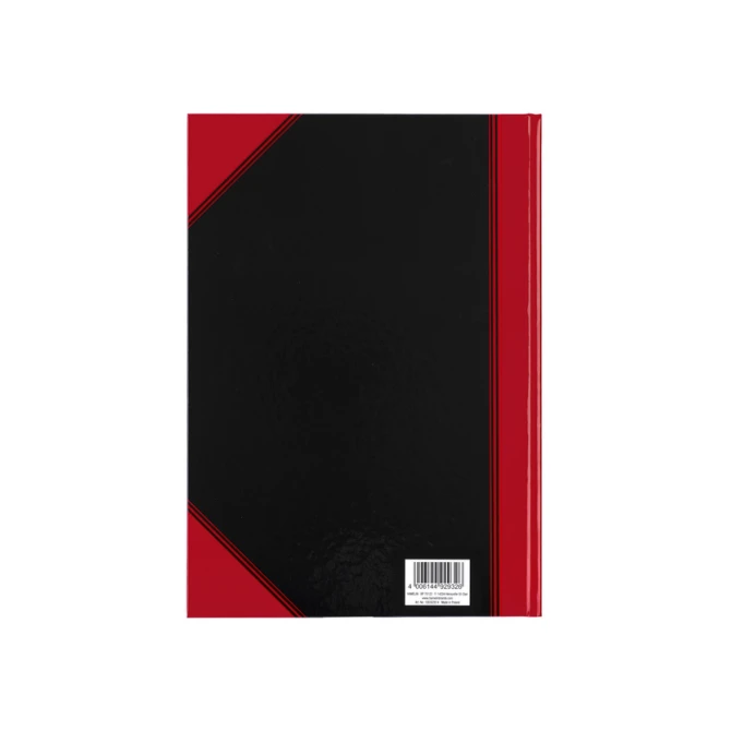 Notitieboek Bantex zwart/rood A4 lijn 70gr 96vel