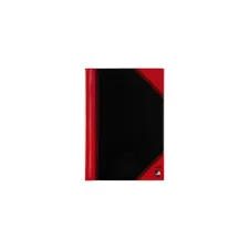 Notitieboek Bantex zwart/rood A6 lijn 70gr 96vel