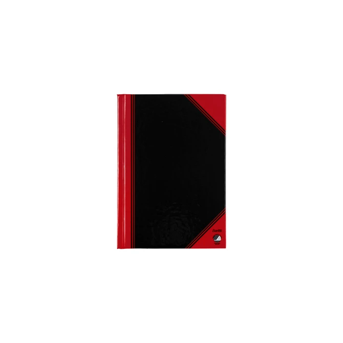 Notitieboek Bantex zwart/rood A6 lijn 70gr 96vel