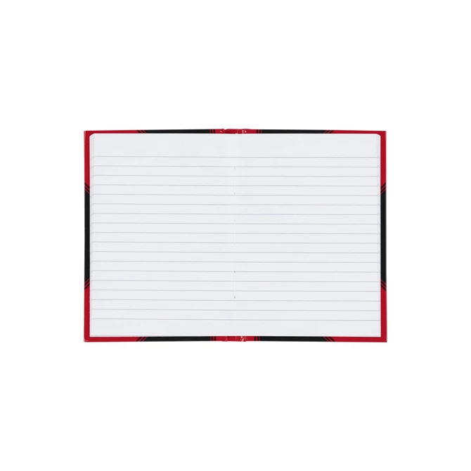 Notitieboek Bantex zwart/rood A6 lijn 70gr 96vel