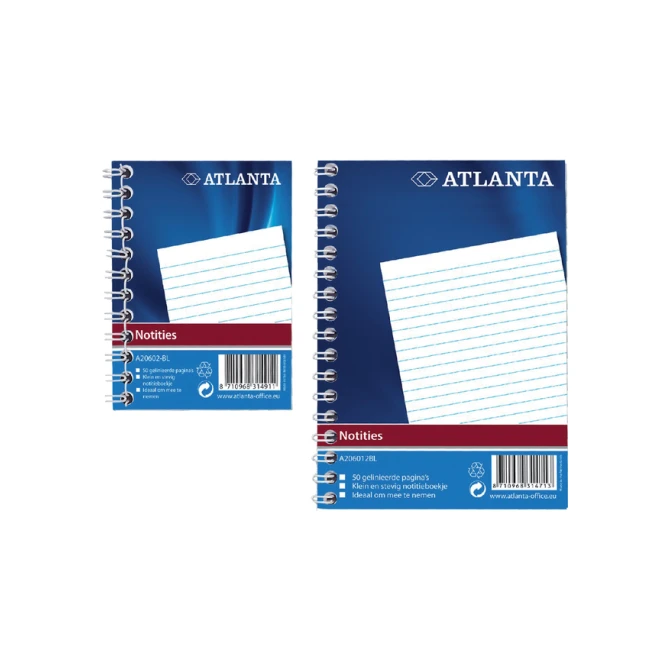 Notitieboek Djois Atlanta A6 lijn 100blz met zijspiraal