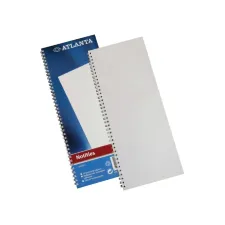 Notitieboek Djois Atlanta enkelvoudig 330x135mm 100 bladzijdes blauw